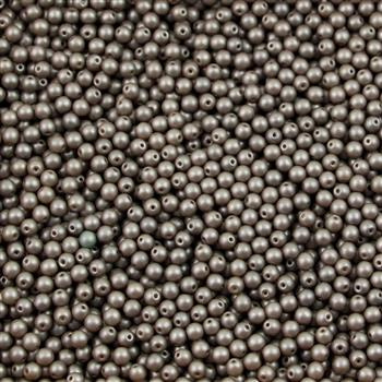 Round Beads Powdery - Taupe 3mm [50szt]