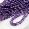 Ametyst kula fasetowana 4mm [sznur 39cm]
