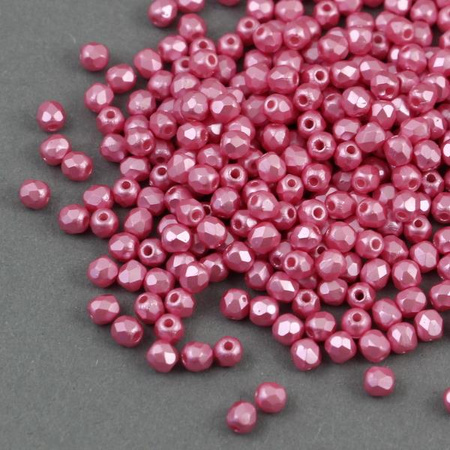 Fire Polish 3mm Alabaster Pastel Pink [40szt]