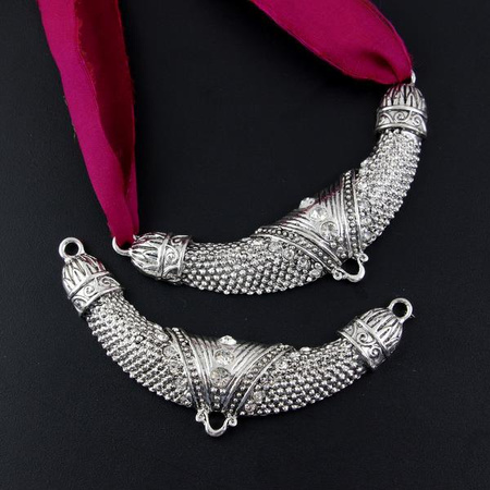 Metalowa baza zawieszka srebrna 110x30mm