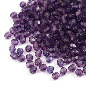 Fire Polish 4mm Dark Violet [40szt]