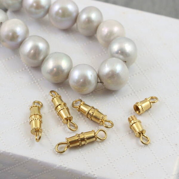 Zapięcie metalowe skręcane złote 16mm