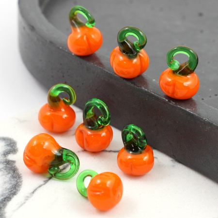 Zawieszka szklana dynia 15x10mm