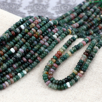 Agat indyjski oponka gładka 4x2mm [sznur 39cm]