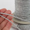 Sznurek sutasz POLSKI 3mm melanż popielaty + srebrny [1metr]