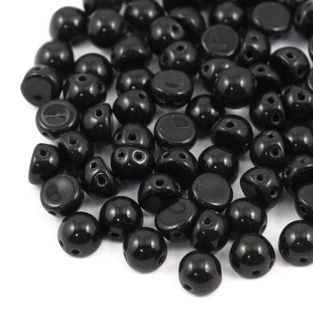 CzechMates Cabochon 7mm Jet [10szt]
