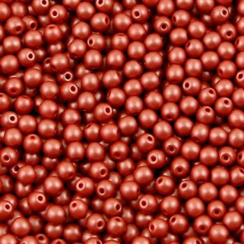 Round Beads Powdery - Copper 6mm [20szt]