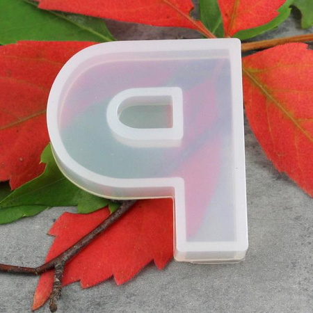 Forma silikonowa do odlewów z żywicy litera P 4cm