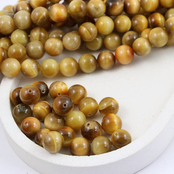 Tygrysie oko żółte kula gładka 10mm