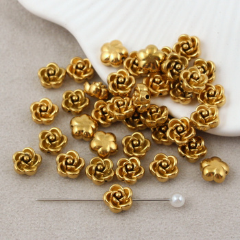 Przekładka kwiatek stal szlachetna pozłacana 8mm