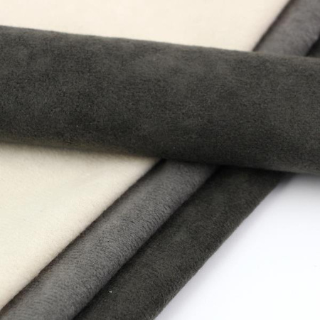 Welurowa dzianina do wykończeń antracytowa 30x20cm