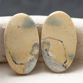 Kaboszony jaspis maligano 22x13x4mm [para]