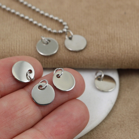 Zawieszka stal szlachetna blaszka okrągła 10mm