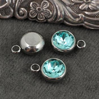 Stal szlachetna zawieszka w oprawie SR aqua 10mm