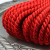 Sznurek skręcany czerwony 6,5mm Pega [1 metr]