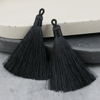 Chwost z pętelką czarny 70 mm