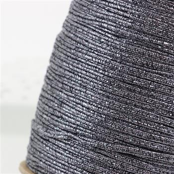 Sznurek sutasz USA 2,5mm textured metallic gunmetal [1 metr]