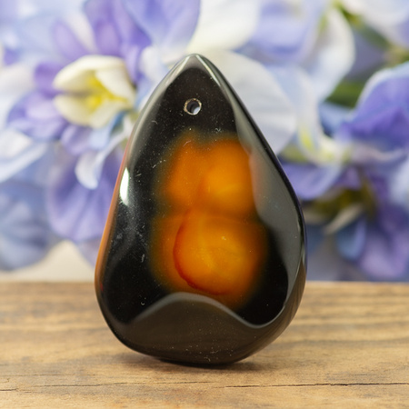 Zawieszka agat łezka 48x32mm