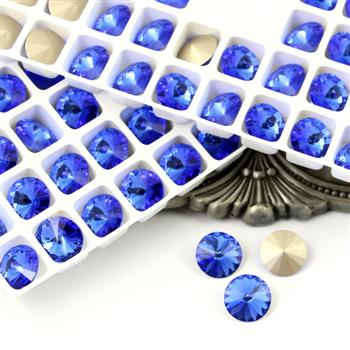 Preciosa Rivoli Maxima Sapphire 12mm [2szt]