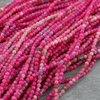Agat różowy kula gładka 4mm [sznur 35cm]