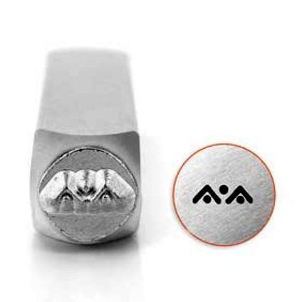 Stempel do metalu Impress Art Triangle & Dot Line Border 6mm
