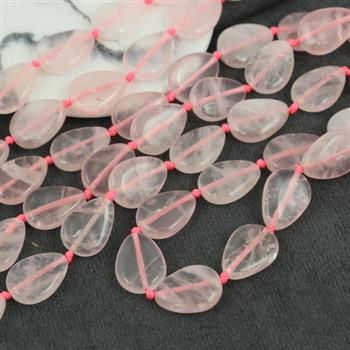 Kwarc różowy łezka 18x13mm
