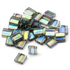 Miyuki Tila Beads 5x5x1,9mm Dark Grey Rainbow Lustered [30szt]
