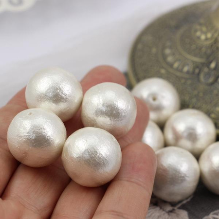 Miyuki Cotton Pearls White kula 20mm