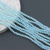 Kryształek szklany oponka fasetowana turkusowa 4x3mm [sznur 42cm]