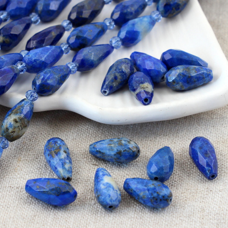 Lapis lazuli kropla fasetowana 16x8mm
