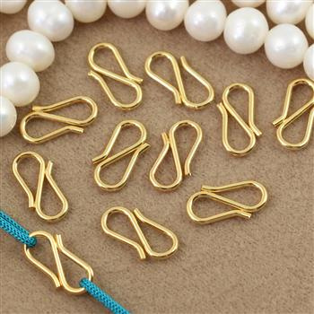 Zapięcie typu S stal szlachetna złota 13x7mm