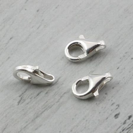 Zapięcie srebrne karabińczyk 9mm Ag925