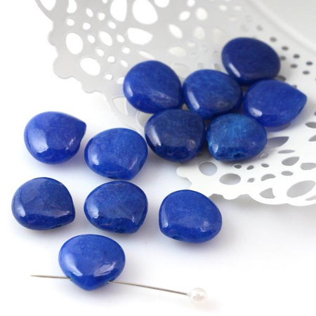 Jadeit łezka granatowa 15mm