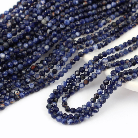 Sodalit kula fasetowana 3mm [sznur 39cm]