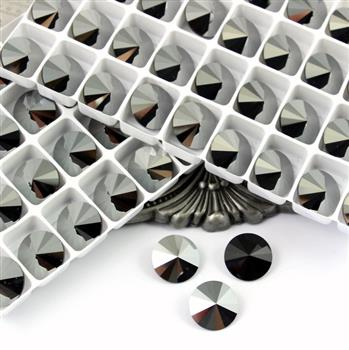 Preciosa Rivoli Maxima Hematite 14mm [2szt]