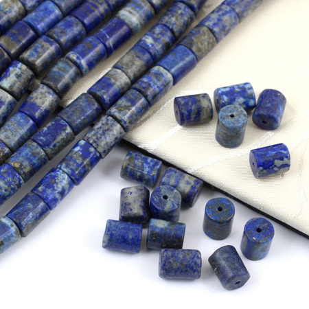 Lapis lazuli z pirytem wałek gładki 10x8mm