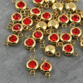 Stal szlachetna łącznik w oprawie ZŁ light siam 6mm