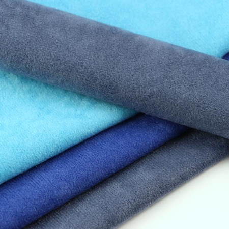 Welurowa dzianina do wykończeń denim 30x20cm