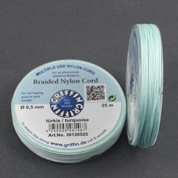 Griffin sznurek nylonowy turkusowy 0,5mm [1 szpula/25 m]