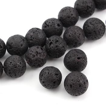 Lawa wulkaniczna kula czarna 8mm