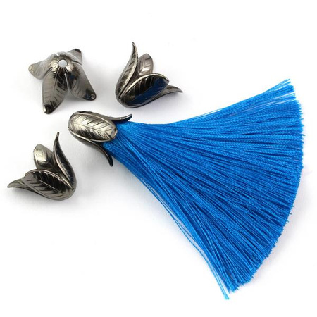 Czapeczka ozdobna tulipan czarny 18mm