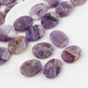 Ametyst chevron owal fasetowany 20x15mm