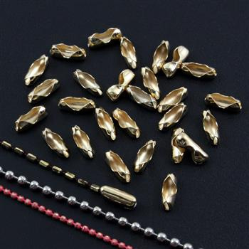Zakończenie do łańcuszka kulkowego metalowe złote 2,5mm [30szt]
