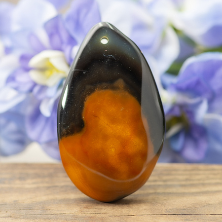 Zawieszka agat łezka 55x33mm