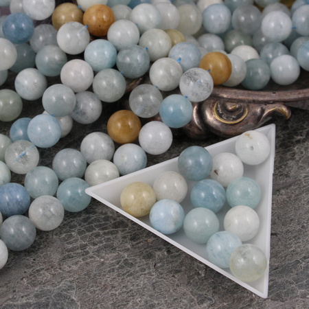 Akwamaryn kula gładka 12mm