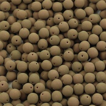 Round Beads Mat Velvet Moss Green 6mm [20szt]