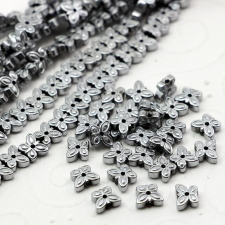 Hematyt srebrny motyl 6mm [6szt]