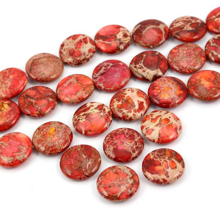 Jaspis lazurowe wybrzeże moneta pomarańczowa 20mm