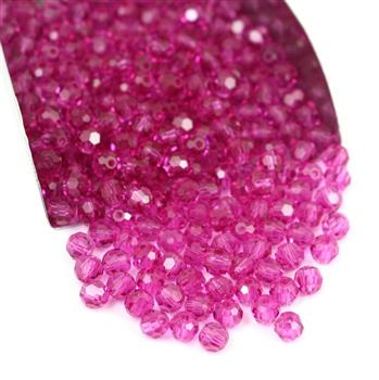 Preciosa Round Bead Fuchsia 4mm [10szt]