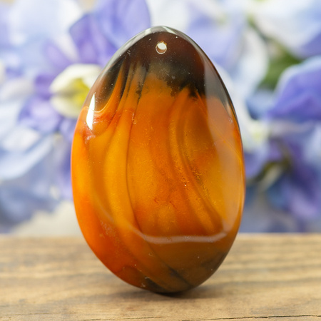 Zawieszka agat łezka 54x36mm